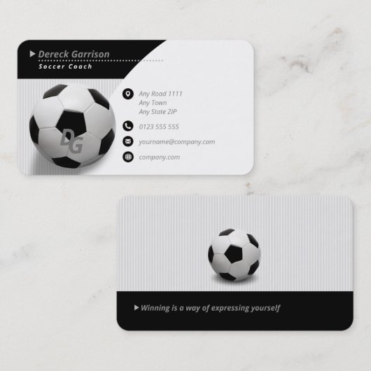 Professionele coach | Voetsport Visitekaartje (Voorkant / Achterkant)