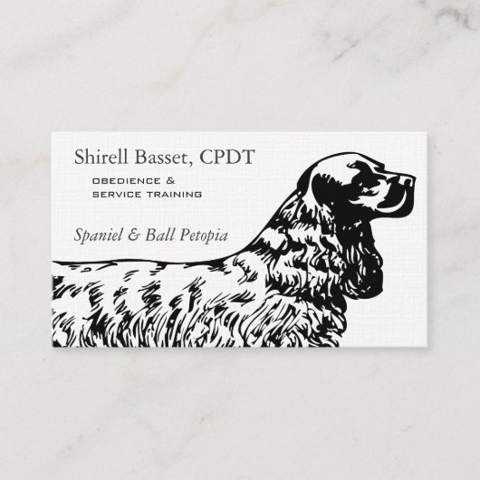 Professionele Cocker Spaniel Hondenfokkerij Visitekaartje (Voorkant)