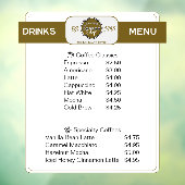 Professionele coffeeshop gepersonaliseerde Drinken Raamsticker (Vel 3)