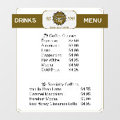 Professionele coffeeshop gepersonaliseerde Drinken Raamsticker (Vel)