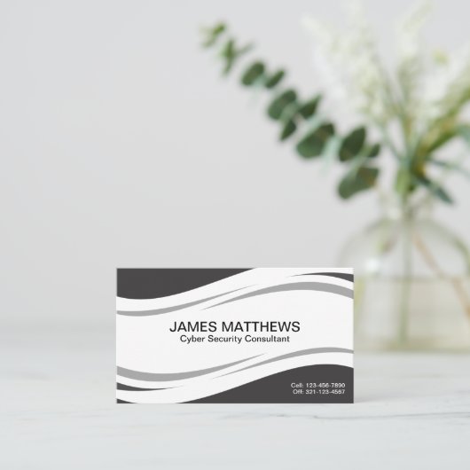 Professionele Computer Cyber Security Consultant Visitekaartje (Staand voorkant)