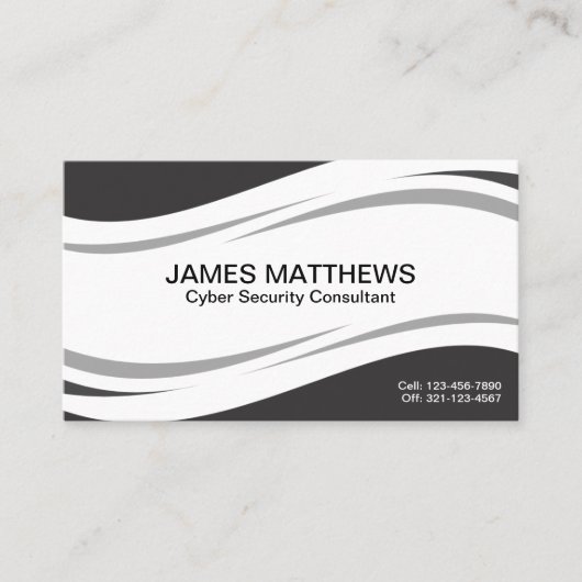 Professionele Computer Cyber Security Consultant Visitekaartje (Voorkant)