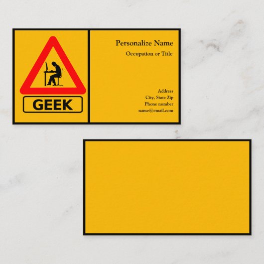 Professionele Computer Geek Tech Visitekaartje (Voorkant / Achterkant)