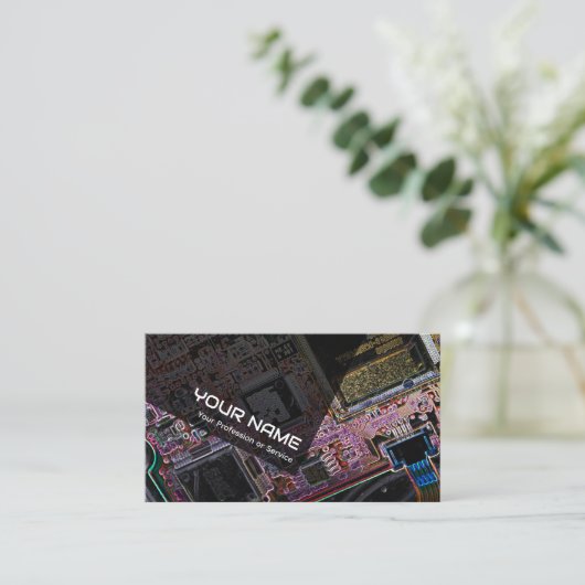 Professionele computerhardwareexperts visitekaartje (Staand voorkant)