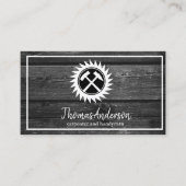 Professionele constructie en timmerman houten scha visitekaartje (Voorkant)