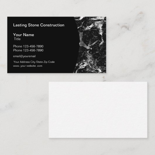 Professionele constructie visitekaartje (Voorkant / Achterkant)