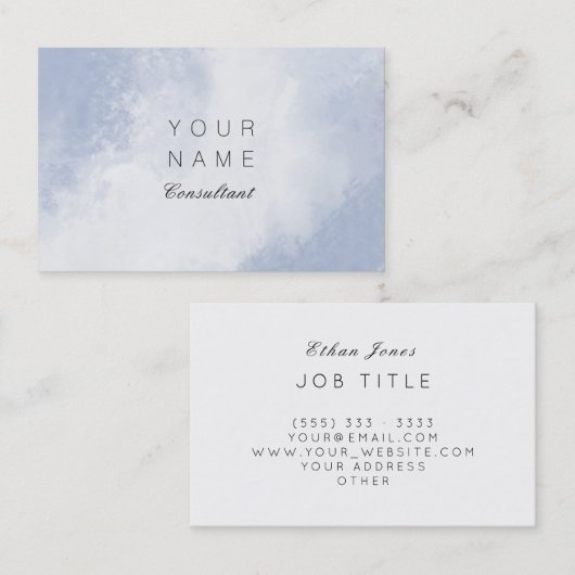 Professionele consultant Abstracte penseelstreek Visitekaartje (Voorkant / Achterkant)