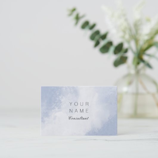 Professionele consultant Abstracte penseelstreek Visitekaartje (Staand voorkant)