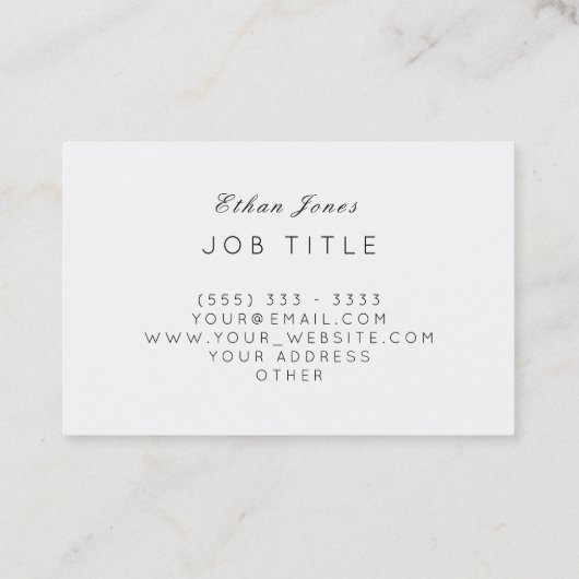 Professionele consultant Abstracte penseelstreek Visitekaartje (Achterkant)