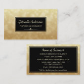 Professionele consultant Black Gold Glamour Bokeh Visitekaartje (Voorkant / Achterkant)