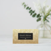 Professionele consultant Black Gold Glamour Bokeh Visitekaartje (Staand voorkant)