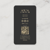 Professionele Consultant Monogram Zwart Goud Moder Visitekaartje (Achterkant)