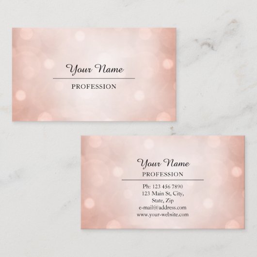 Professionele Consulting Moderne Witte Roos Visitekaartje (Voorkant / Achterkant)