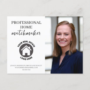 Professionele contactinfo foto Real Estate Briefkaart