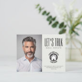 Professionele contactinfo foto Real Estate Briefkaart (Staand voorkant)