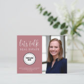 Professionele contactinfo foto Real Estate Briefkaart (Staand voorkant)