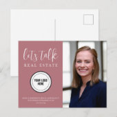 Professionele contactinfo foto Real Estate Briefkaart (Voorkant / Achterkant)