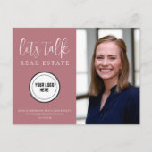 Professionele contactinfo foto Real Estate Briefkaart (Voorkant)