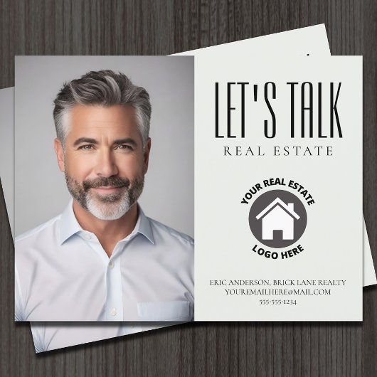 Professionele contactinfo foto Real Estate Briefkaart
