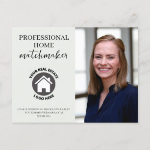Professionele contactinfo foto Real Estate Briefkaart