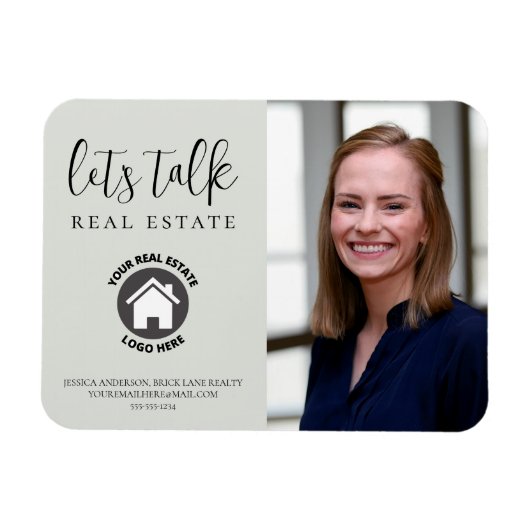 Professionele contactinfo foto Real Estate Magneet (Horizontaal)