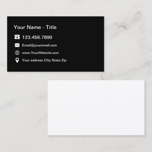 Professionele contactpersoon visitekaartje (Voorkant / Achterkant)