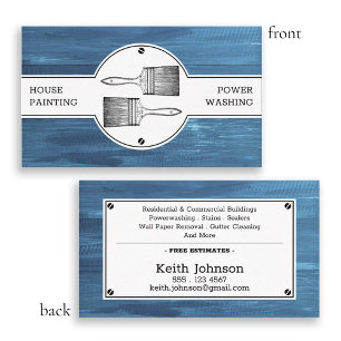 Professionele contractant van de huisschilder visitekaartje