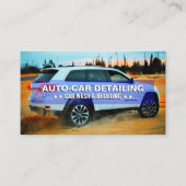 Professionele Cool Mobile Car Wash & Auto Detailin Visitekaartje (Voorkant)