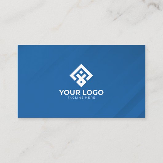 Professionele Corporate Blauw Wit QR Code Toevoege Visitekaartje (Achterkant)