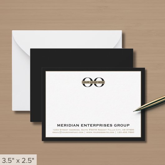 Professionele Corporate Logo Business Note Kaart Notitiekaartje