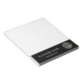 PROFESSIONELE CORPORATE LOGO OP ZWART BEDRIJF NOTITIEBLOK (Schuin)