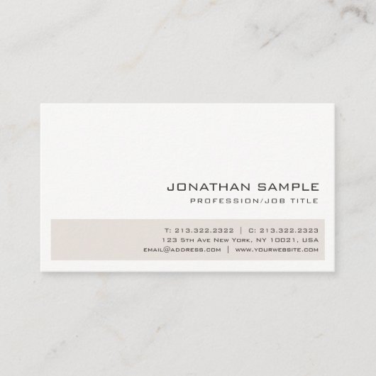 Professionele Creatieve Elegante Kleuren Trendy Sl Visitekaartje (Voorkant)