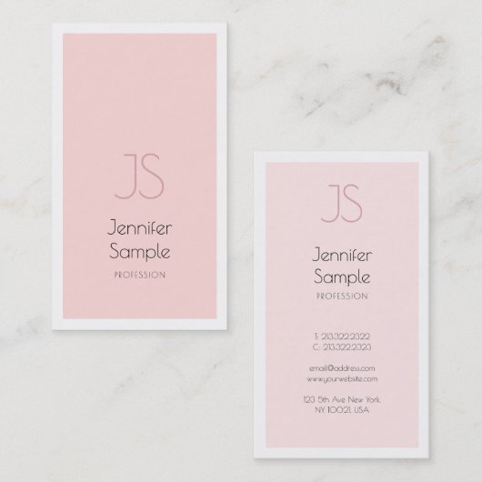 Professionele, creatieve monogram ontwerpoplossing visitekaartje (Voorkant / Achterkant)