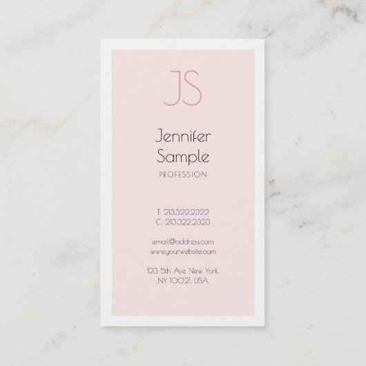 Professionele, creatieve monogram ontwerpoplossing visitekaartje (Achterkant)