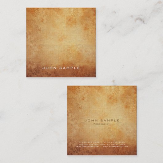 Professionele Creatieve Plain Premium Linnen Luxe Vierkante Visitekaartje (Voorkant / Achterkant)