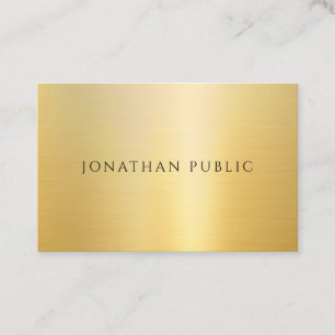 Professionele Creatieve Sjabloon Elegant Faux Gold Visitekaartje