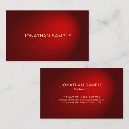 Professionele Creatieve Zwart Rood Damast Luxe Visitekaartje (Voorkant / Achterkant)