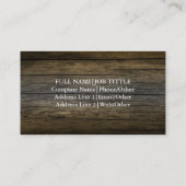 Professionele Creëer uw eigen houten timmerman Visitekaartje (Achterkant)