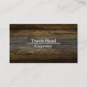Professionele Creëer uw eigen houten timmerman Visitekaartje (Voorkant)