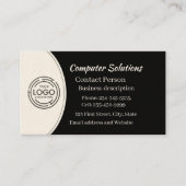 Professionele Creëer Uw eigen Logo Elegant Busines Visitekaartje (Voorkant)