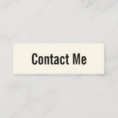 Professionele Crème en Zwart Contact Kaart Contactkaartje (Voorkant)