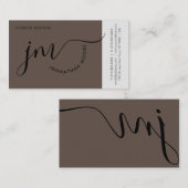 Professionele Curvature zwart-witmonogram Visitekaartje (Voorkant / Achterkant)