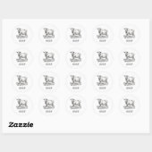 Professionele Custom Beef Bruiloft Maaltijd Keuze Ronde Sticker (Vel)