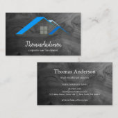Professionele Custom Black Building Bouw Visitekaartje (Voorkant / Achterkant)