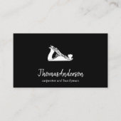 Professionele Custom Black Building Bouw Visitekaartje (Voorkant)