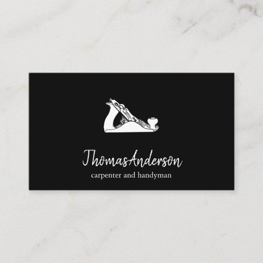 Professionele Custom Black Building Bouw Visitekaartje (Voorkant)