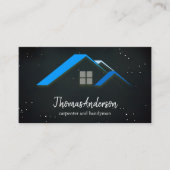 Professionele Custom Black Building Bouw Visitekaartje (Voorkant)