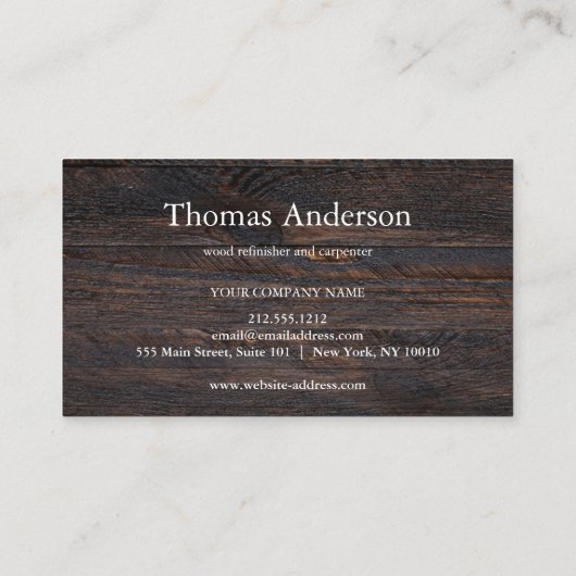 Professionele Custom Black Building Bouw Visitekaartje (Achterkant)