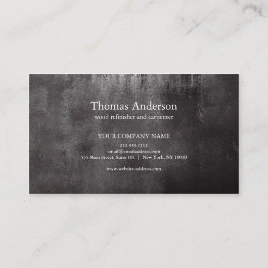 Professionele Custom Black Building Bouw Visitekaartje (Achterkant)