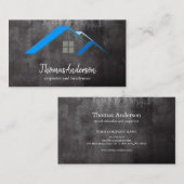 Professionele Custom Black Building Bouw Visitekaartje (Voorkant / Achterkant)